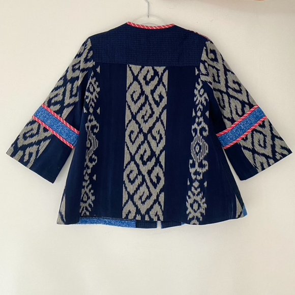 NWOT Ethnic Ikat Patterned Jacket - Picture 3 of 4